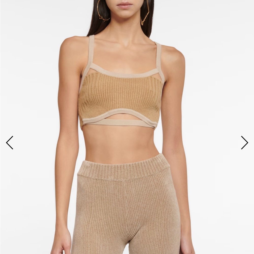 JACQUEMUS Tan Le Papier 'Le Bandeau Bellinu' Bra Size 36